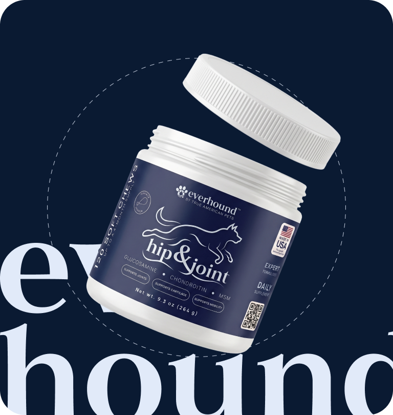 Everhound Hip & Joint jar with the lid open